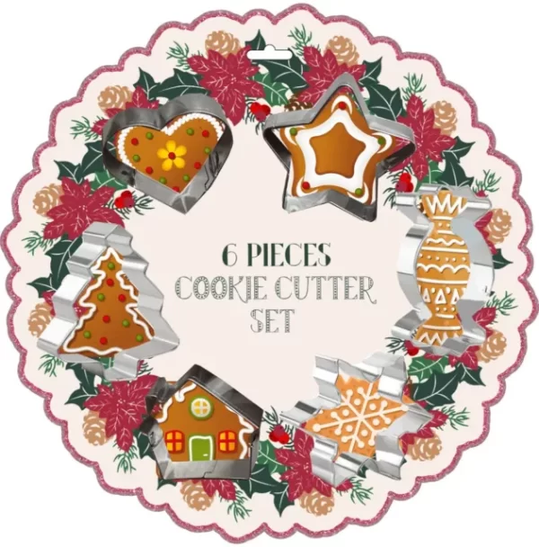 TRI COASTAL - Set 6 formine per dolci Christmas