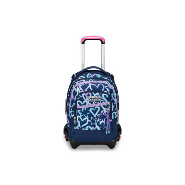 SEVEN - Trolley scuola Jack 3 ruote Crystal Purple